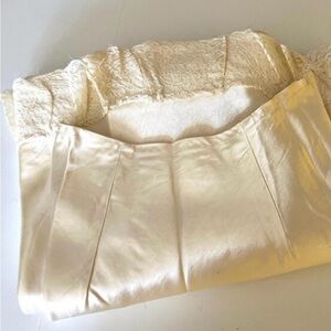 1930-40s Vintage Gold Heavy Satin Skirt